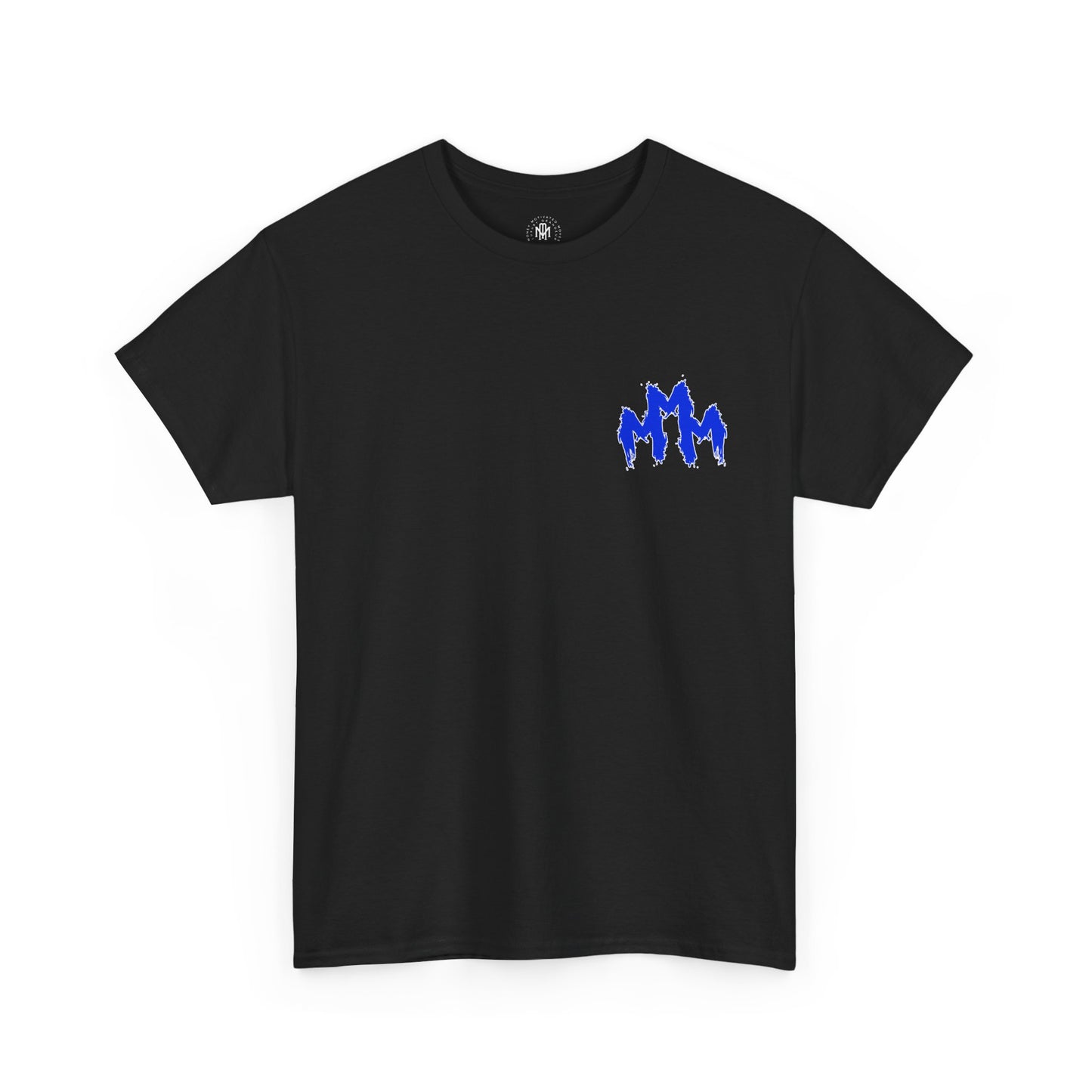 Dark Blue Flaming Skull Tee - Unisex Heavy Cotton Shirt