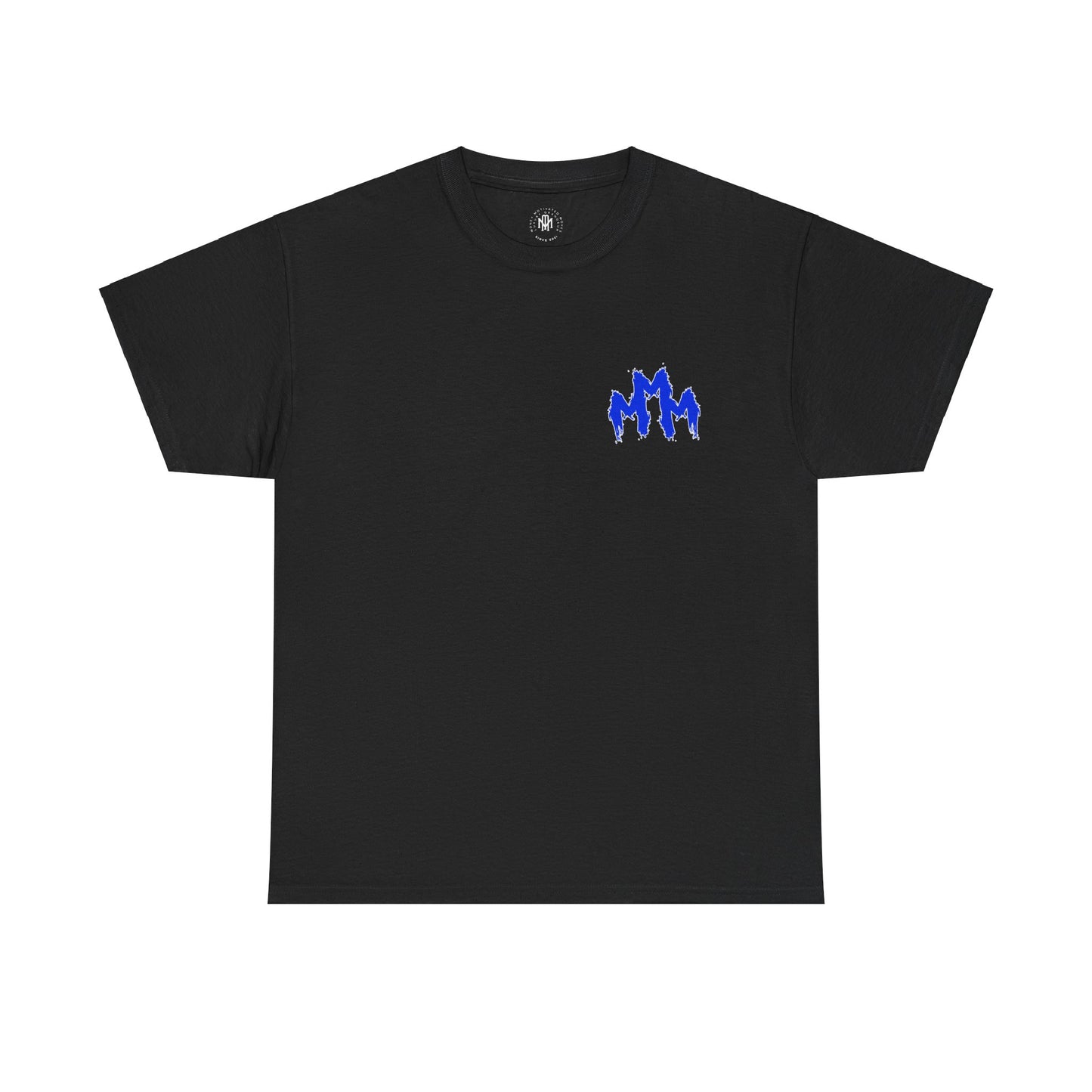 Dark Blue Flaming Skull Tee - Unisex Heavy Cotton Shirt